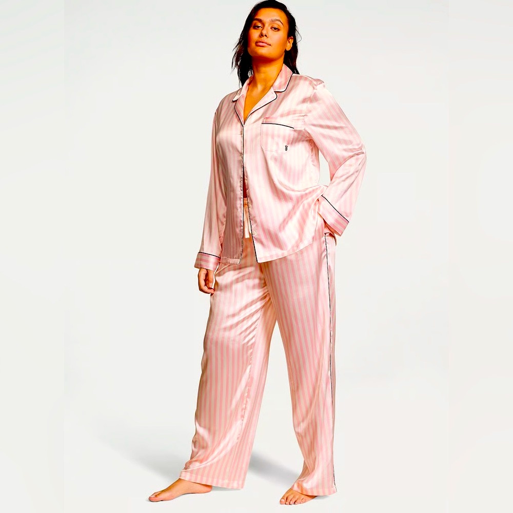 Nwt Victoria's Secret Satin Long Pajama Set